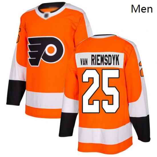 Flyers #25 James Van Riemsdyk Orange Home Authentic Stitched Hockey Jersey